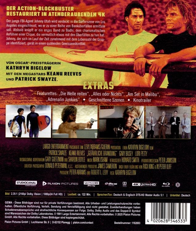 Produktbild: Gef&auml;hrliche Brandung (4K-UHD+Blu-ray)