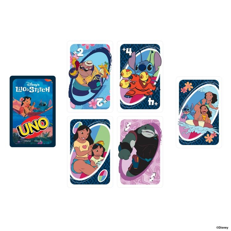 Produktbild: UNO Disneys Lilo und Stitch Kartenspiel für Kinder und Familienabende