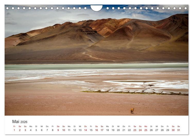 Produktbild: Die Farben der Anden - Argentinien und Chile (Wandkalender 2026 DIN A4 quer), CALVENDO Monatskalender
