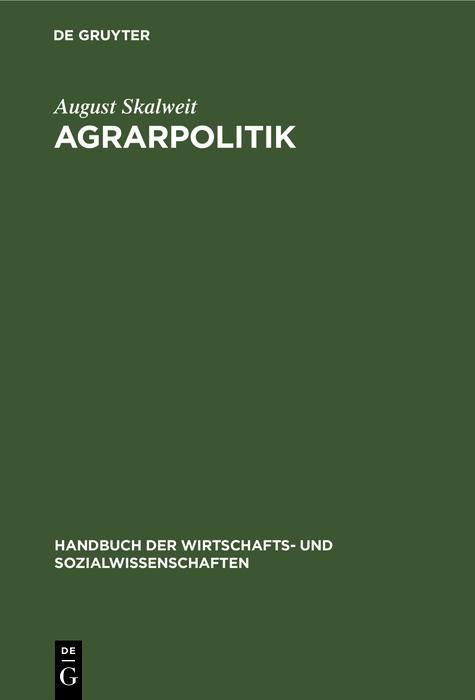 Produktbild: Agrarpolitik