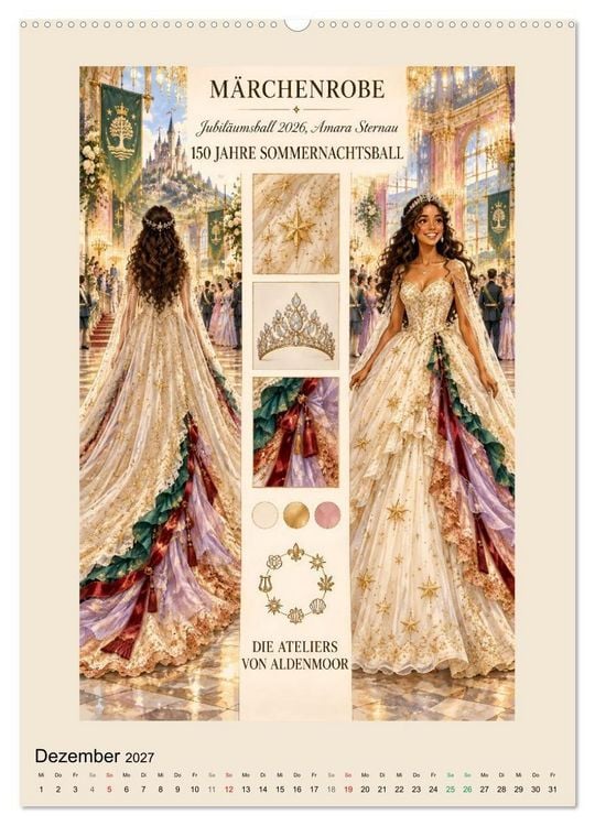 Produktbild: Die Ballk&ouml;niginnen von Aldenmoor (Wandkalender 2027 DIN A2 hoch), CALVENDO Monatskalender