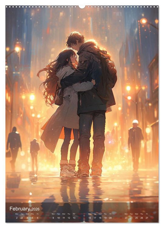 Produktbild: Her Love, His Life and Anime (High Quality Premium Wall Calendar 2026 DIN A2 portrait),CALVENDO 12 Month Wall Calendar