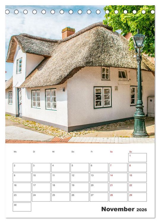 Produktbild: Insel F&ouml;hr - Urlaubsplaner (Tischkalender 2026 DIN A5 hoch), CALVENDO Monatskalender