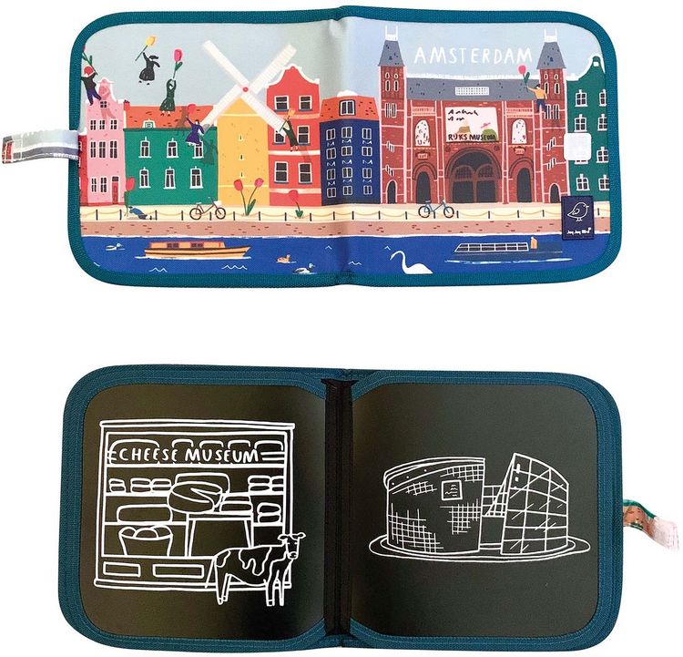 Produktbild: Kreidemalbuch Set mit 4 Kreiden Amsterdam