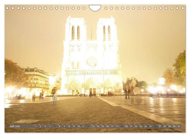Produktbild: Paris Highlights Wandkalender 2026 DIN A3 quer (Wandkalender 2026 DIN A4 quer), CALVENDO Monatskalender