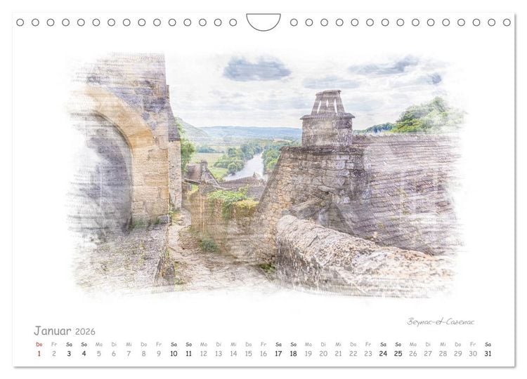 Produktbild: Romantisches P&eacute;rigord (Wandkalender 2026 DIN A4 quer), CALVENDO Monatskalender