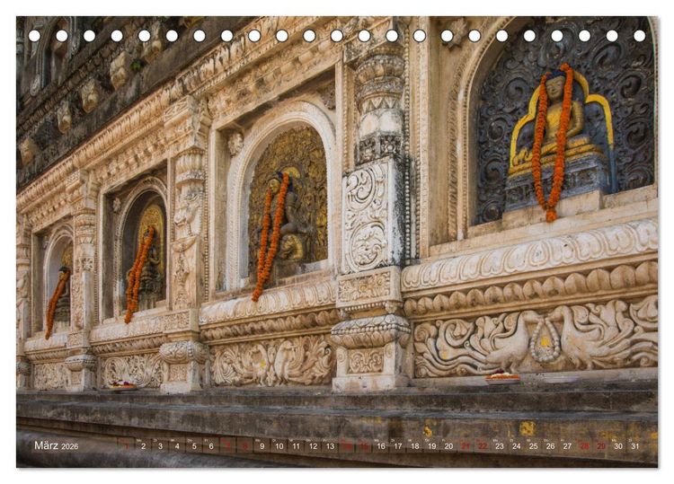 Produktbild: Mahabodhi &ndash; Der wichtigste buddhistische Tempel (Tischkalender 2026 DIN A5 quer), CALVENDO Monatskalender