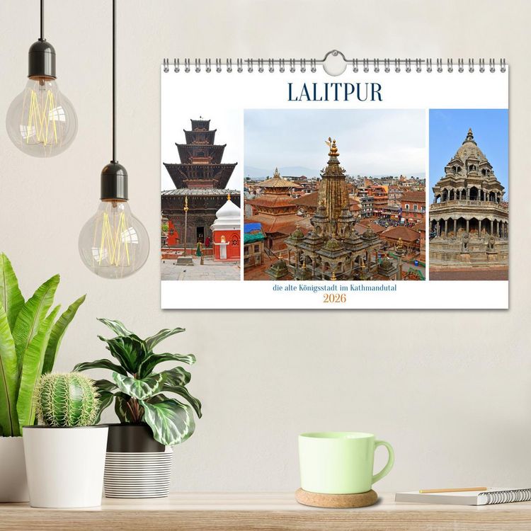 Produktbild: LALITPUR, die alte K&ouml;nigsstadt (Wandkalender 2026 DIN A4 quer), CALVENDO Monatskalender