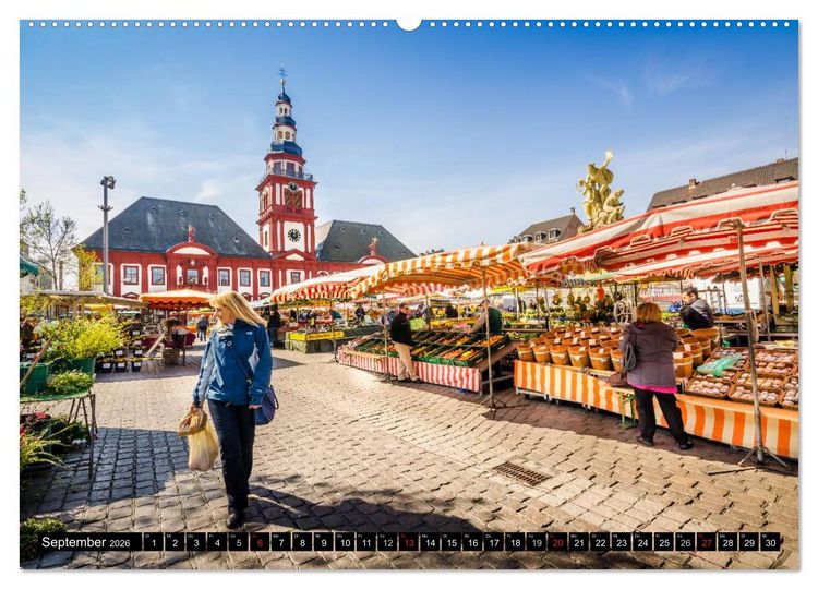 Produktbild: Mannheimer Ansichten 2026 (Wandkalender 2026 DIN A2 quer), CALVENDO Monatskalender