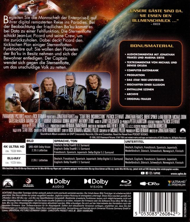 Produktbild: STAR TREK IX - Der Aufstand (+ Blu-ray)