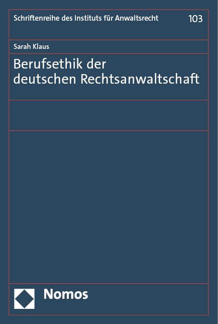 Produktbild: Berufsethik der deutschen Rechtsanwaltschaft