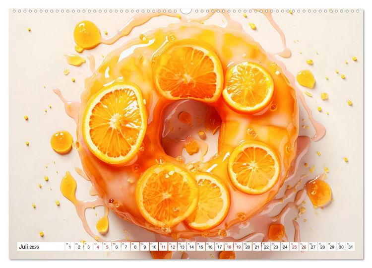 Produktbild: Bunte Donut-Tr&auml;ume - Himmlischer Geschmack aus Krapfenteig (Wandkalender 2026 DIN A2 quer), CALVENDO Monatskalender