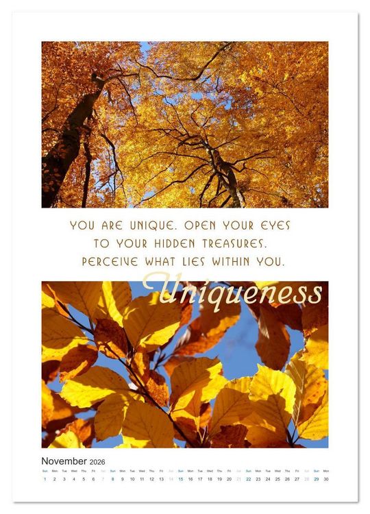 Produktbild: Inspiration for your Journey (High Quality Premium Wall Calendar 2026 DIN A2 portrait),CALVENDO 12 Month Wall Calendar