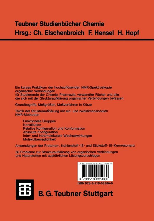 Produktbild: Vom NMR-Spektrum zur Strukturformel Organischer Verbindungen