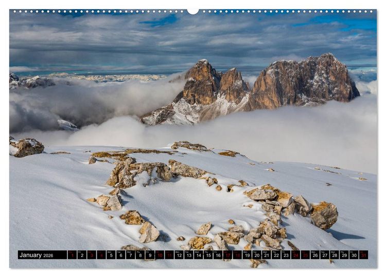 Produktbild: The Dolomites Mountains (High Quality Premium Wall Calendar 2026 DIN A2 landscape),CALVENDO 12 Month Wall Calendar
