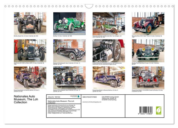Produktbild: Nationales Auto Museum, The Loh Collection (Wandkalender 2026 DIN A3 quer), CALVENDO Monatskalender