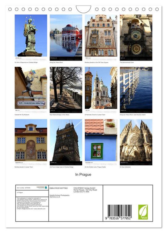Produktbild: In Prague (Wall Calendar 2026 DIN A4 portrait), CALVENDO 12 Month Wall Calendar