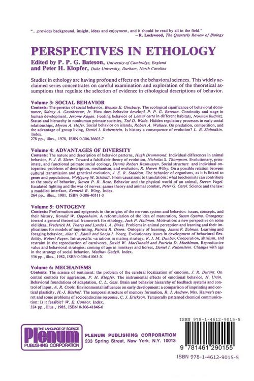 Produktbild: Perspectives in Ethology