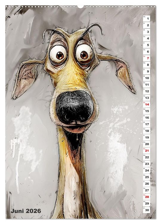 Produktbild: Hund mit Pfiff (Wandkalender 2026 DIN A2 hoch), CALVENDO Monatskalender