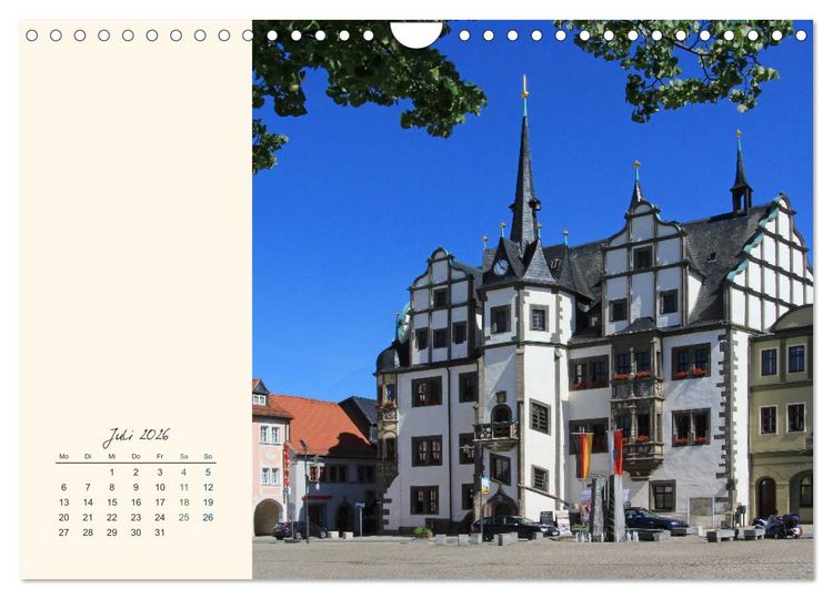 Produktbild: Saalfeld an der Saale &ndash; mein Streifzug durch die historische Altstadt (Wandkalender 2026 DIN A4 quer), CALVENDO Monatskalender