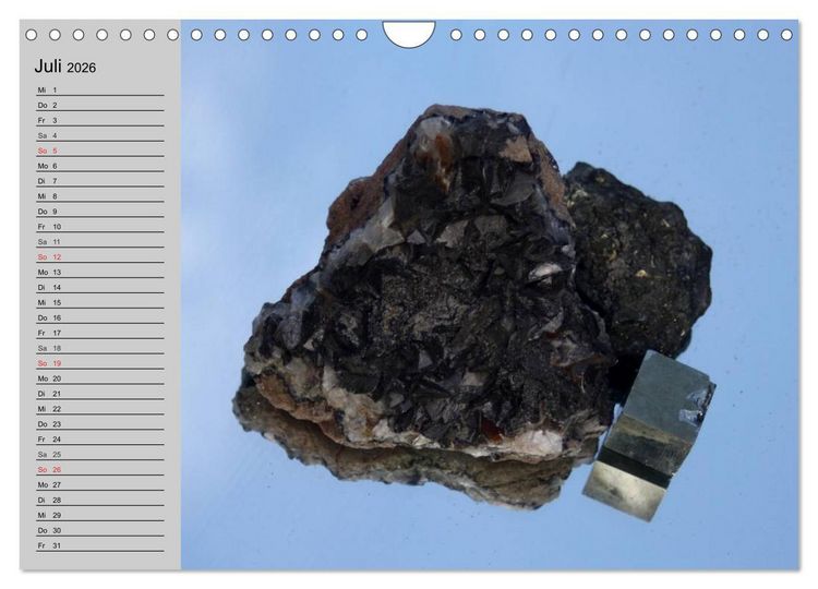 Produktbild: Minerale. Kristalle und Edelsteine (Wandkalender 2026 DIN A4 quer), CALVENDO Monatskalender