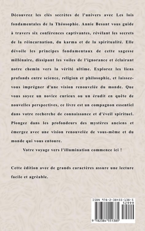 Produktbild: Les lois fondamentales de la Th&eacute;osophie