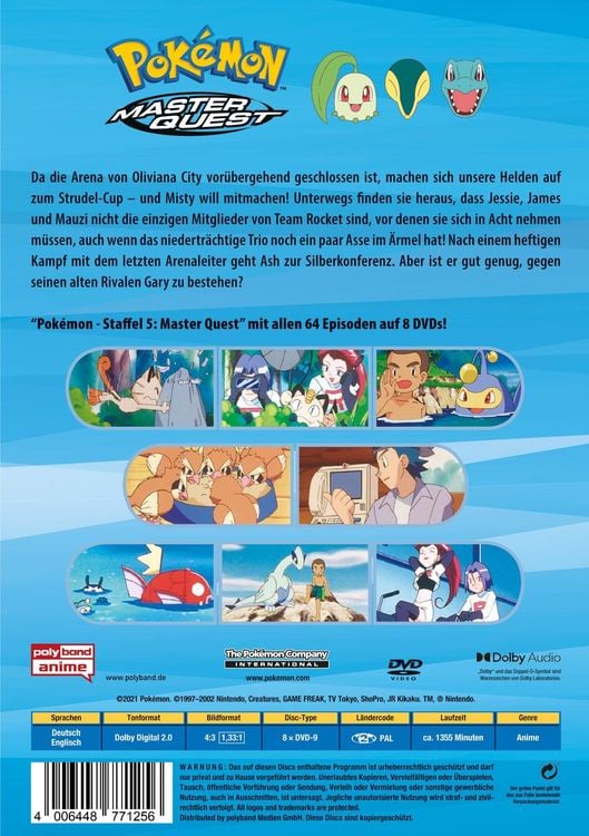 Produktbild: Pok&eacute;mon - Staffel 5: Master Quest [8 DVDs]