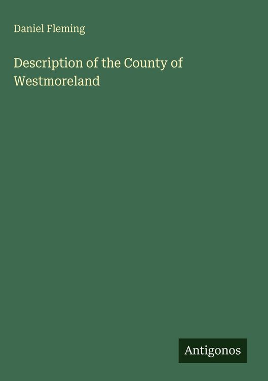 Produktbild: Description of the County of Westmoreland