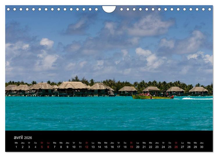 Produktbild: Polyn&eacute;sie fran&ccedil;aise - Magie des &icirc;les (Calendrier mural 2026 DIN A4 vertical), CALVENDO calendrier mensuel