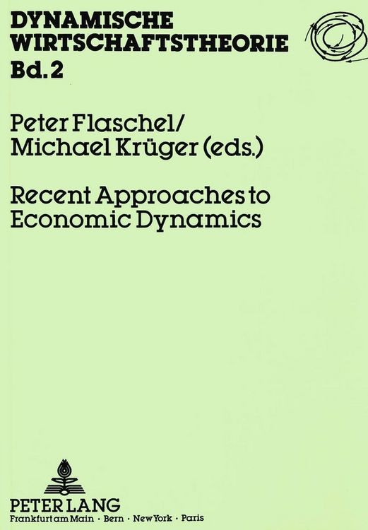 Produktbild: Recent Approaches to Economic Dynamics