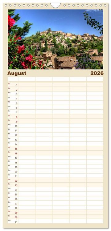 Produktbild: Familienplaner 2026 - Mallorca - Mallorquinische Tr&auml;ume mit 5 Spalten (Wandkalender, 21 x 45 cm) CALVENDO