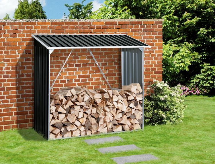 Produktbild: Metall Kaminholzregal Holzlager 162 x 182 x 74 cm