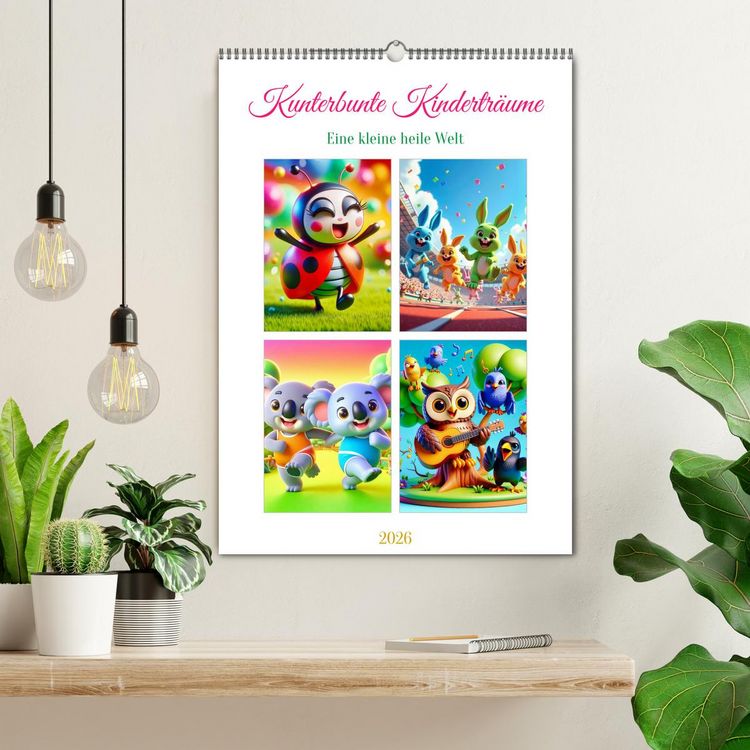 Produktbild: Kunterbunte Kindertr&auml;ume (Wandkalender 2026 DIN A2 hoch), CALVENDO Monatskalender