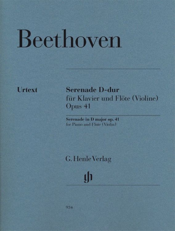 Produktbild: Ludwig van Beethoven - Serenade op. 41 für Klavier und Flöte (Violine)