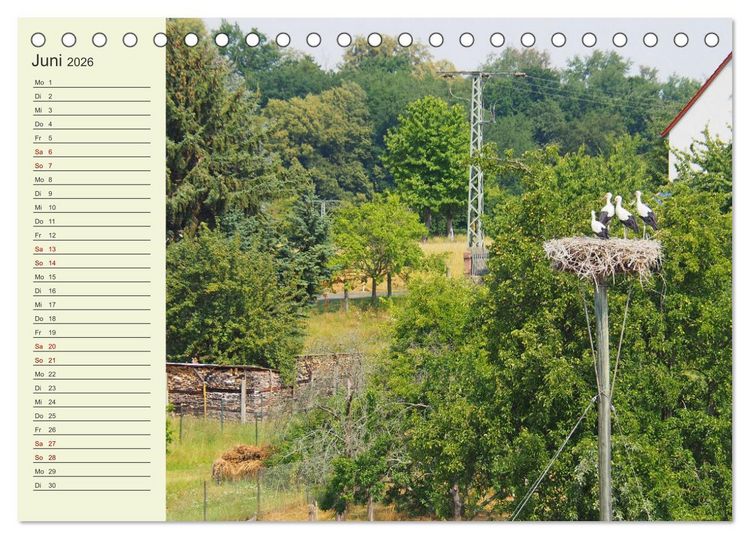 Produktbild: L&auml;ndliche Idylle zwischen Erzgebirge und Muldental (Tischkalender 2026 DIN A5 quer), CALVENDO Monatskalender