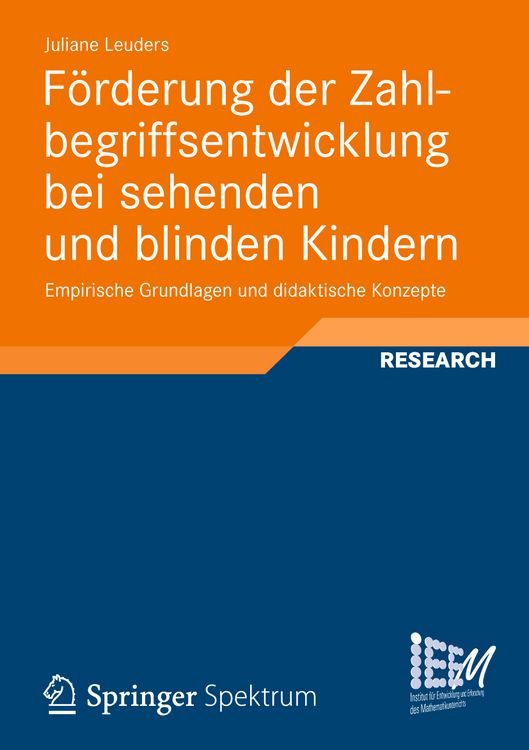 Produktbild: F&ouml;rderung der Zahlbegriffsentwicklung bei sehenden und blinden Kindern