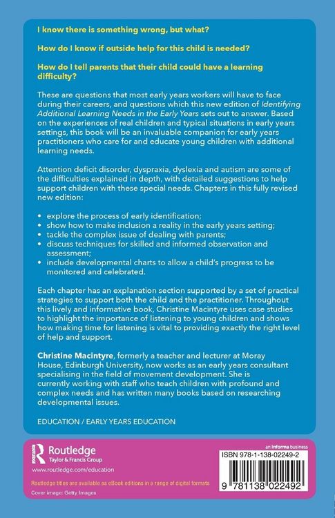 Produktbild: Identifying Additional Learning Needs in the Early Years