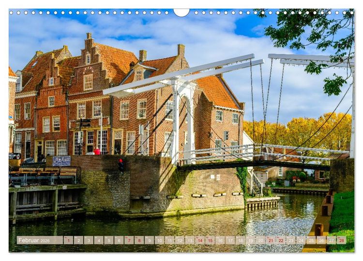 Produktbild: Ein Blick auf Enkhuizen in Holland (Wandkalender 2026 DIN A3 quer), CALVENDO Monatskalender
