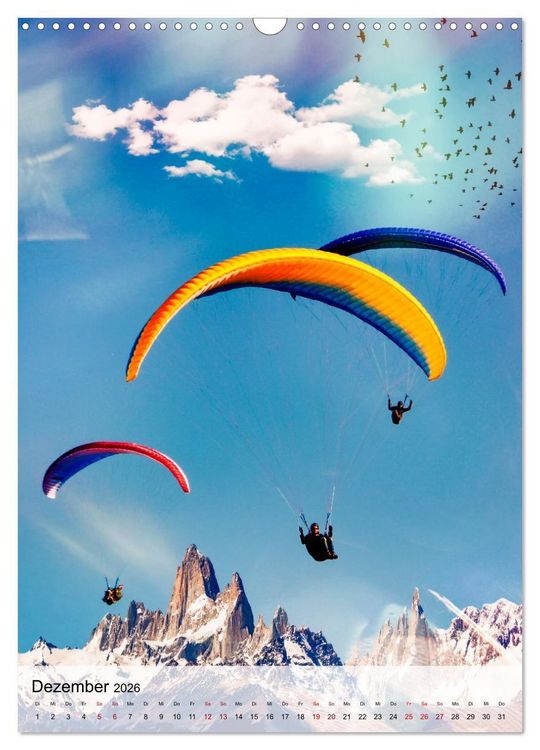 Produktbild: Paragliding - einfach Spa&szlig; (Wandkalender 2026 DIN A3 hoch), CALVENDO Monatskalender