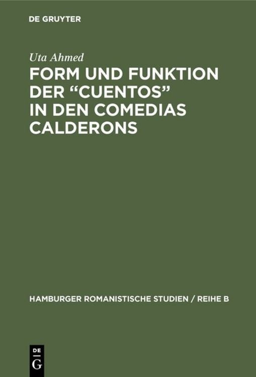 Produktbild: Form und Funktion der &ldquo;Cuentos&rdquo; in den Comedias Calderons