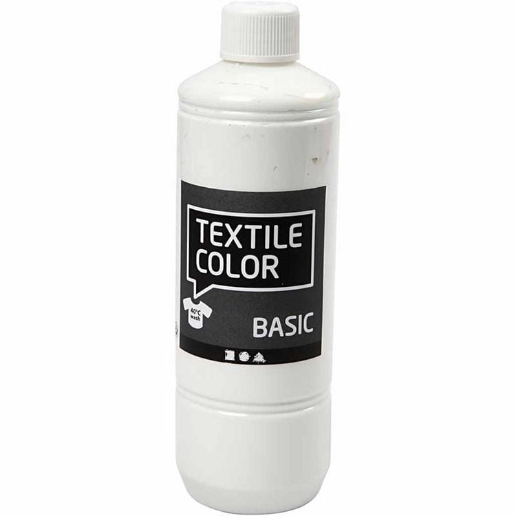 Produktbild: Creativ Company Textilfarbe, Wei&szlig;, 500 ml, 1 Flasche