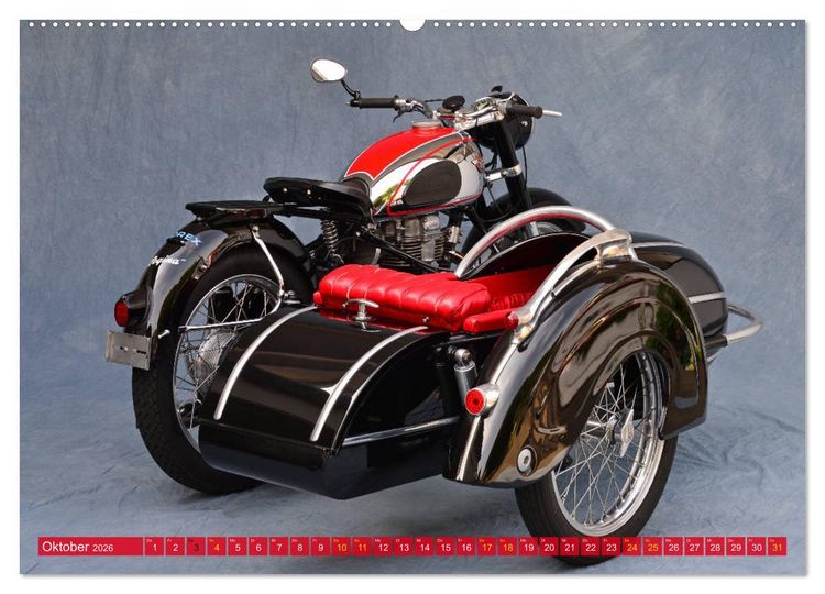 Produktbild: Horex Regina 3 mit Steib Seitenwagen S 501 (Wandkalender 2026 DIN A2 quer), CALVENDO Monatskalender