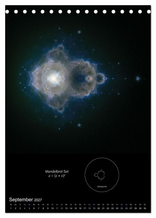 Produktbild: Buddhabrot fractal art (Tischkalender 2027 DIN A5 hoch), CALVENDO Monatskalender