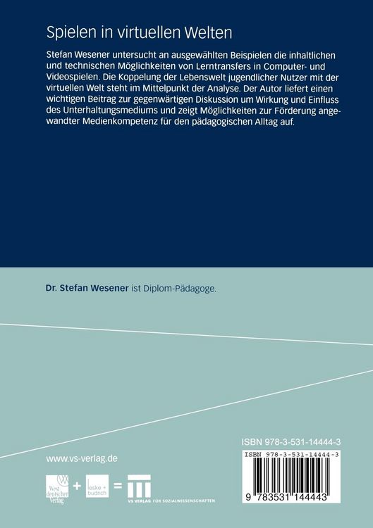 Produktbild: Spielen in virtuellen Welten