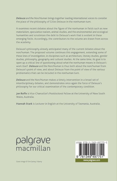 Produktbild: Deleuze and the Non/Human