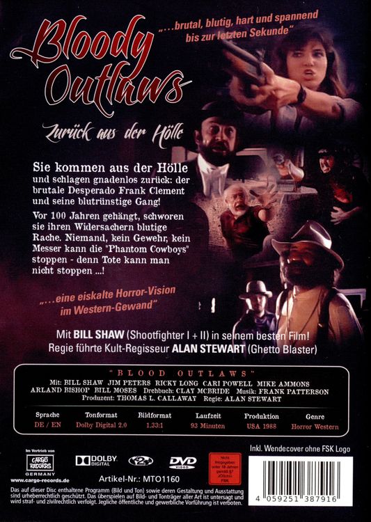 Produktbild: Bloody Outlaws - Zur&uuml;ck aus der H&ouml;lle (uncut)