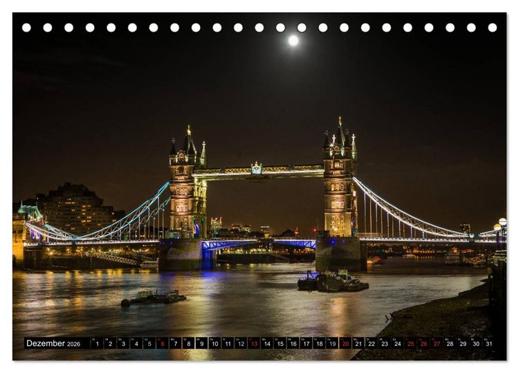 Produktbild: Wundervolles London (Tischkalender 2026 DIN A5 quer), CALVENDO Monatskalender