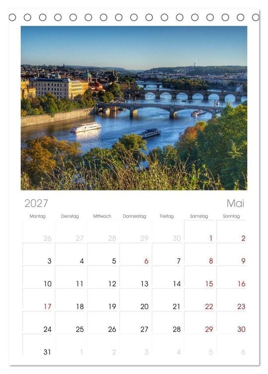 Produktbild: Tischplaner 2027 - Prag. Du bist so sch&ouml;n (A5 Tischkalender zum Aufstellen) CALVENDO