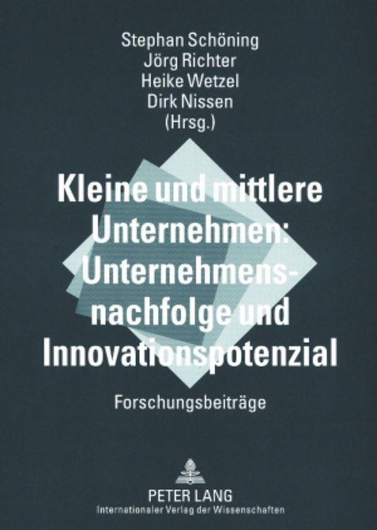 Produktbild: Kleine und mittlere Unternehmen: Unternehmensnachfolge und Innovationspotenzial
