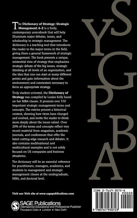 Produktbild: Dictionary of Strategy